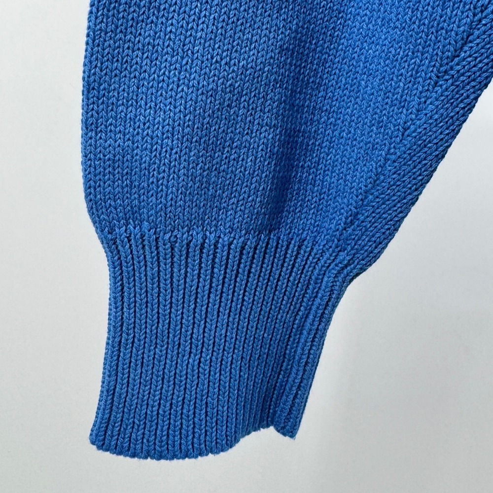 Vintage‎ Aureus Mens Blue Pullover V-Neck Knit Sweater Cotton Blend Size XL - Picture 9 of 10